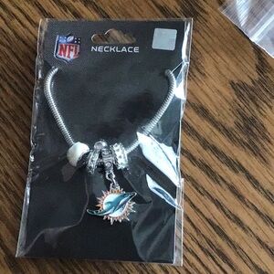 NFL Miami Dolphins Silver Necklace